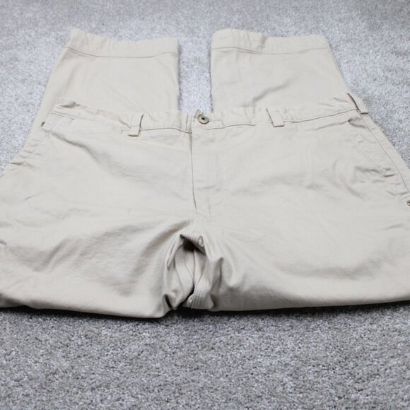 Duluth Trading Pants Men 40x30 Beige Duluthflex Ballroom Cotton Stretch Straight - Picture 2 of 12